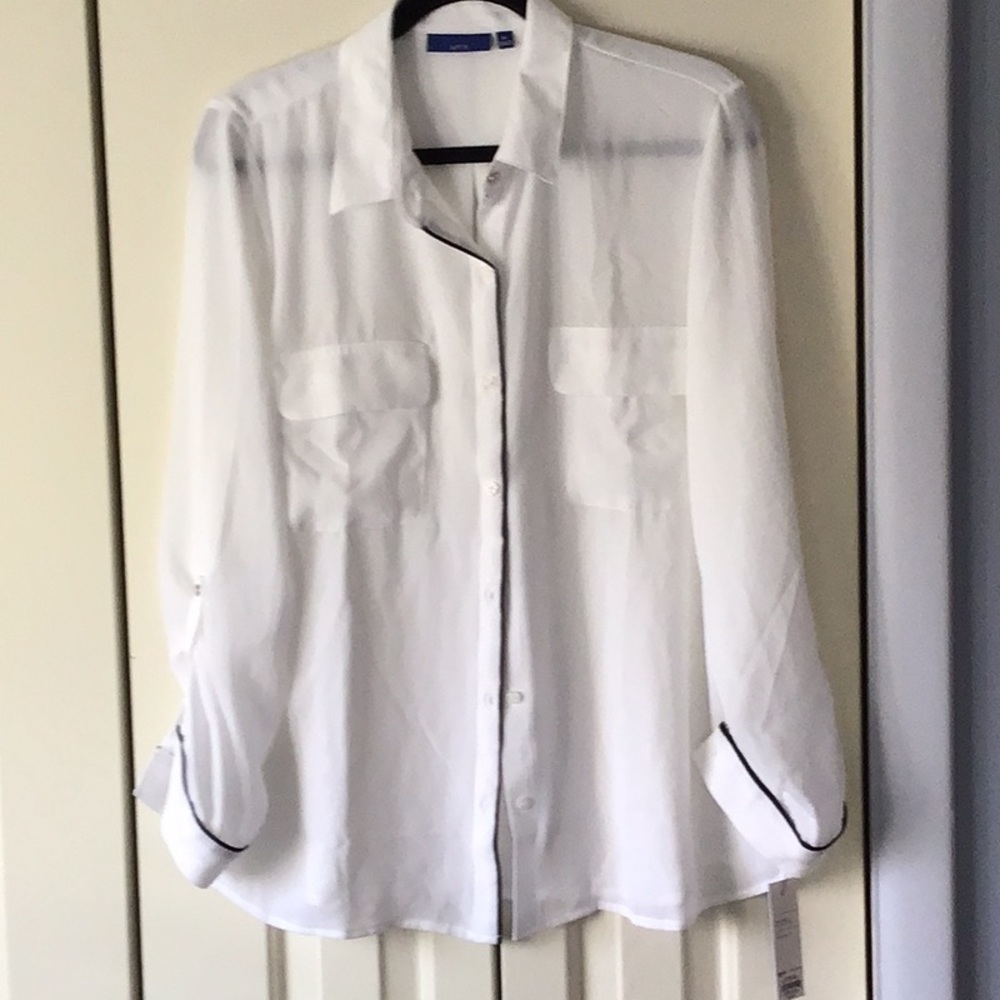Apt. 9 Womens white blouse long sleeve xl NWT